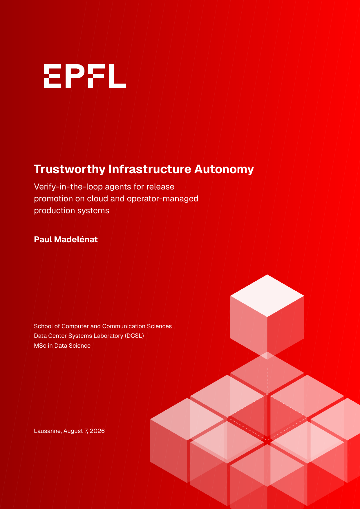 Trustworthy Infrastructure Autonomy